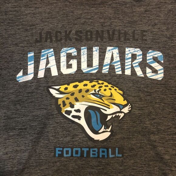 Jacksonville Jaguars Men's M NFL T-Shirt Dark Gray Football Jaguars Logo Top - Picture 2 of 6